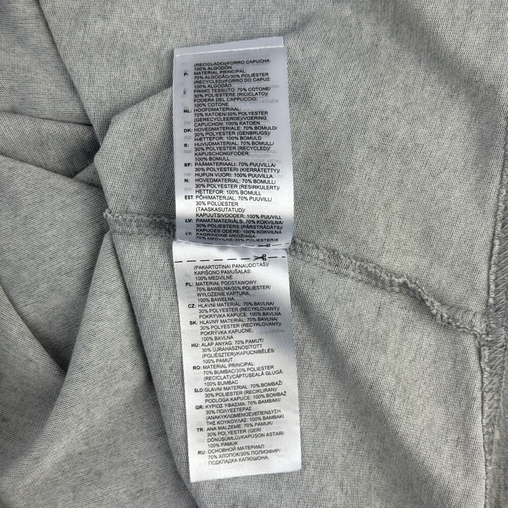 Adidas Grey Essentials Aeroready Graphic Logo Performance Hoodie Size XL - Picture 9 of 13